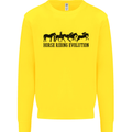 Equestrian Horse Riding Evolution Mens Sweatshirt Jumper Yellow