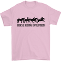 Equestrian Horse Riding Evolution Mens T-Shirt 100% Cotton Light Pink
