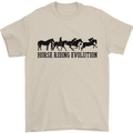 Equestrian Horse Riding Evolution Mens T-Shirt 100% Cotton Sand