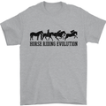 Equestrian Horse Riding Evolution Mens T-Shirt 100% Cotton Sports Grey