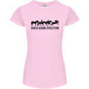 Equestrian Horse Riding Evolution Womens Petite Cut T-Shirt Light Pink