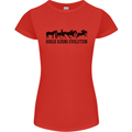 Equestrian Horse Riding Evolution Womens Petite Cut T-Shirt Red