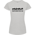 Equestrian Horse Riding Evolution Womens Petite Cut T-Shirt Sports Grey