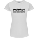 Equestrian Horse Riding Evolution Womens Petite Cut T-Shirt White