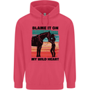 Equestrian Horse Riding My Wild Heart Childrens Kids Hoodie Heliconia