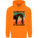 Equestrian Horse Riding My Wild Heart Childrens Kids Hoodie Orange