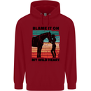 Equestrian Horse Riding My Wild Heart Childrens Kids Hoodie Red