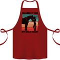 Equestrian Horse Riding My Wild Heart Cotton Apron 100% Organic Maroon