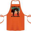 Equestrian Horse Riding My Wild Heart Cotton Apron 100% Organic Orange