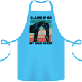 Equestrian Horse Riding My Wild Heart Cotton Apron 100% Organic Turquoise