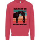 Equestrian Horse Riding My Wild Heart Kids Sweatshirt Jumper Heliconia