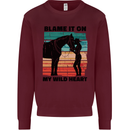 Equestrian Horse Riding My Wild Heart Kids Sweatshirt Jumper Maroon