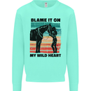 Equestrian Horse Riding My Wild Heart Kids Sweatshirt Jumper Peppermint