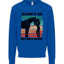Equestrian Horse Riding My Wild Heart Kids Sweatshirt Jumper Royal Blue
