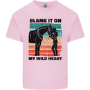 Equestrian Horse Riding My Wild Heart Kids T-Shirt Childrens Light Pink