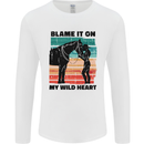 Equestrian Horse Riding My Wild Heart Mens Long Sleeve T-Shirt White