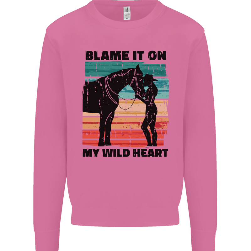 Equestrian Horse Riding My Wild Heart Mens Sweatshirt Jumper Azalea