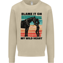 Equestrian Horse Riding My Wild Heart Mens Sweatshirt Jumper Sand