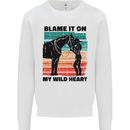 Equestrian Horse Riding My Wild Heart Mens Sweatshirt Jumper White
