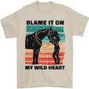 Equestrian Horse Riding My Wild Heart Mens T-Shirt 100% Cotton Sand
