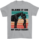 Equestrian Horse Riding My Wild Heart Mens T-Shirt 100% Cotton Sports Grey