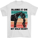 Equestrian Horse Riding My Wild Heart Mens T-Shirt 100% Cotton White