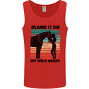 Equestrian Horse Riding My Wild Heart Mens Vest Tank Top Red