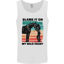 Equestrian Horse Riding My Wild Heart Mens Vest Tank Top White