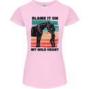 Equestrian Horse Riding My Wild Heart Womens Petite Cut T-Shirt Light Pink
