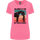 Equestrian Horse Riding My Wild Heart Womens Wider Cut T-Shirt Azalea