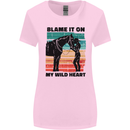 Equestrian Horse Riding My Wild Heart Womens Wider Cut T-Shirt Light Pink