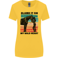 Equestrian Horse Riding My Wild Heart Womens Wider Cut T-Shirt Yellow