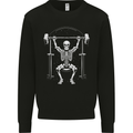 Eternal Gym Bodybuilding Fitness Skull Mens Sweatshirt Jumper Black