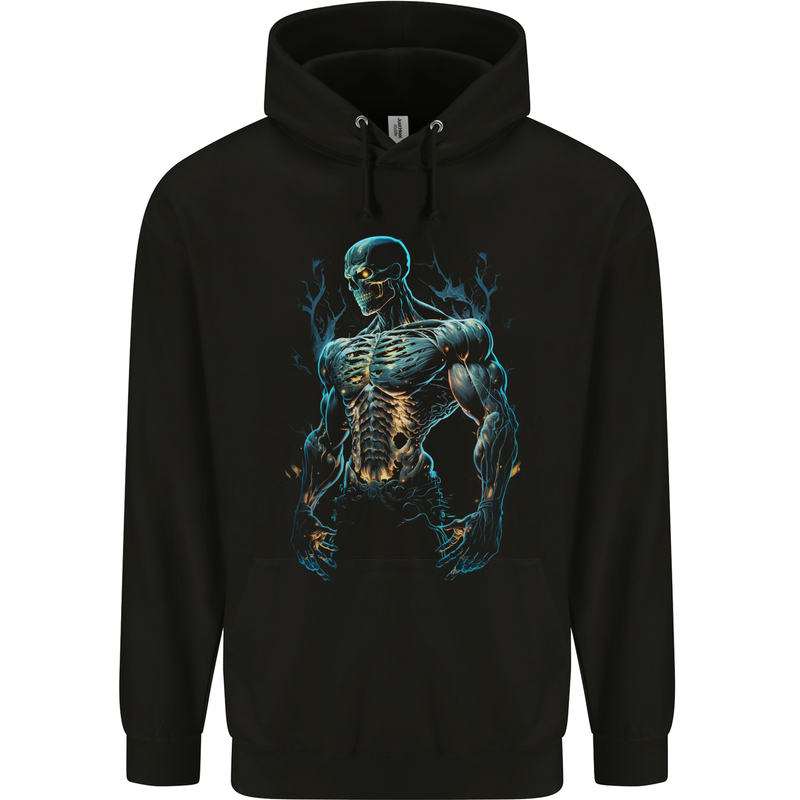 Eternal Physique Skull Gym Bodybuilding MMA Mens 80% Cotton Hoodie Black