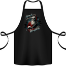 Eternal Spirit Santa Skull Christmas Rock Guitar Cotton Apron 100% Organic Black