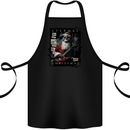 Eternal Spirit of Christmas Skull Guitar Rock Music Cotton Apron 100% Organic Black