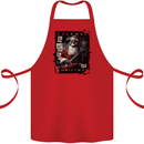 Eternal Spirit of Christmas Skull Guitar Rock Music Cotton Apron 100% Organic Red