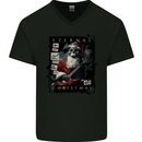 Eternal Spirit of Christmas Skull Guitar Rock Music Mens V-Neck Cotton T-Shirt Black