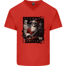 Eternal Spirit of Christmas Skull Guitar Rock Music Mens V-Neck Cotton T-Shirt Red
