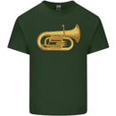 Euphonium Brass Musical Instrument Mens Cotton T-Shirt Tee Top Forest Green