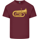 Euphonium Brass Musical Instrument Mens Cotton T-Shirt Tee Top Maroon