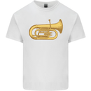 Euphonium Brass Musical Instrument Mens Cotton T-Shirt Tee Top White