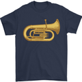 Euphonium Brass Musical Instrument Mens T-Shirt 100% Cotton Navy Blue