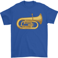 Euphonium Brass Musical Instrument Mens T-Shirt 100% Cotton Royal Blue