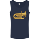 Euphonium Brass Musical Instrument Mens Vest Tank Top Navy Blue