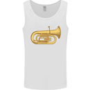 Euphonium Brass Musical Instrument Mens Vest Tank Top White