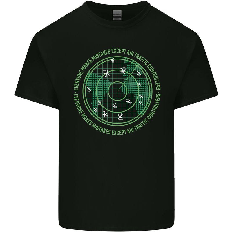 Everyone Makes Mistakes Air Traffic Controllers Mens Cotton T-Shirt Tee Top Black
