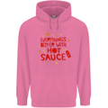 Everything's Better With Hot Sauce Funny Food Childrens Kids Hoodie Azalea