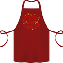 Everything's Better With Hot Sauce Funny Food Cotton Apron 100% Organic Maroon