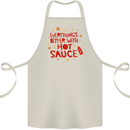 Everything's Better With Hot Sauce Funny Food Cotton Apron 100% Organic Natural